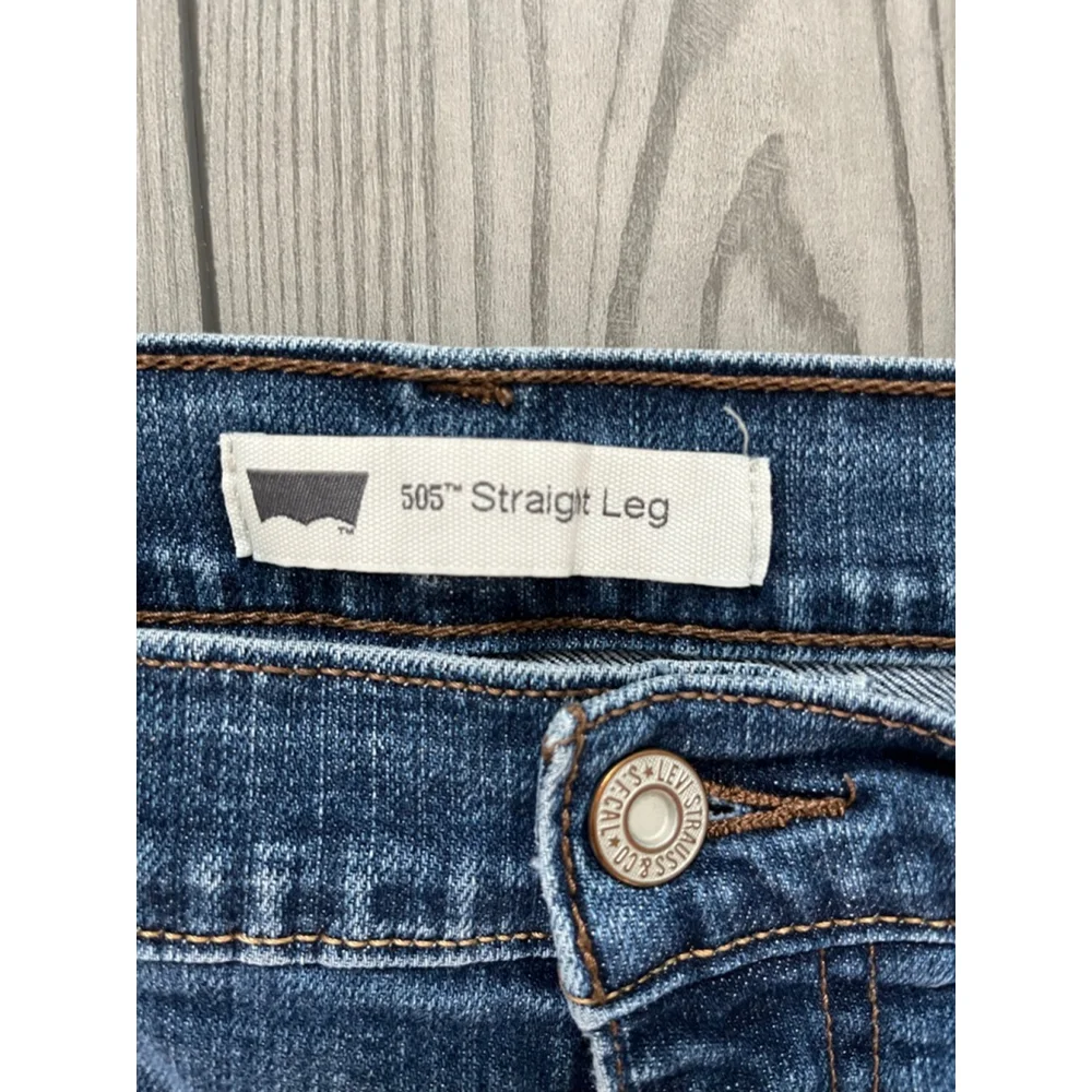 Levi's 505 Straight Leg Jeans Women's Blue Size 16 - Picture 4 of 5